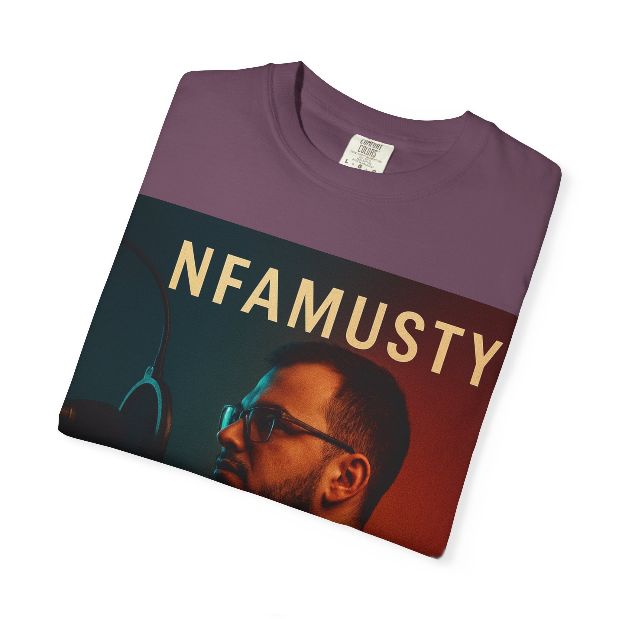 NFAMUSTY Music Artist T-Shirt — Portrait & Crown Graphic Tee