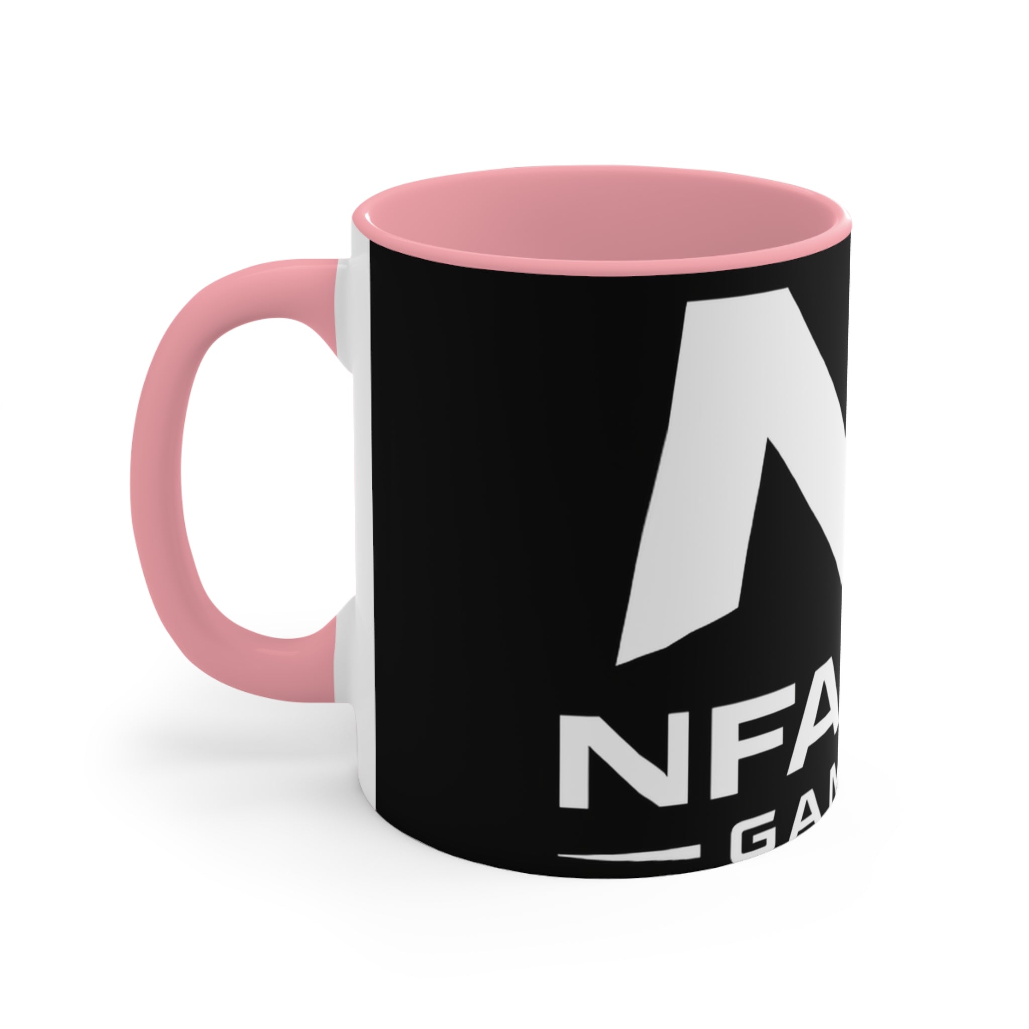 Accent Mug — NFAmusiC Gaming Logo Pink Interior & Handle