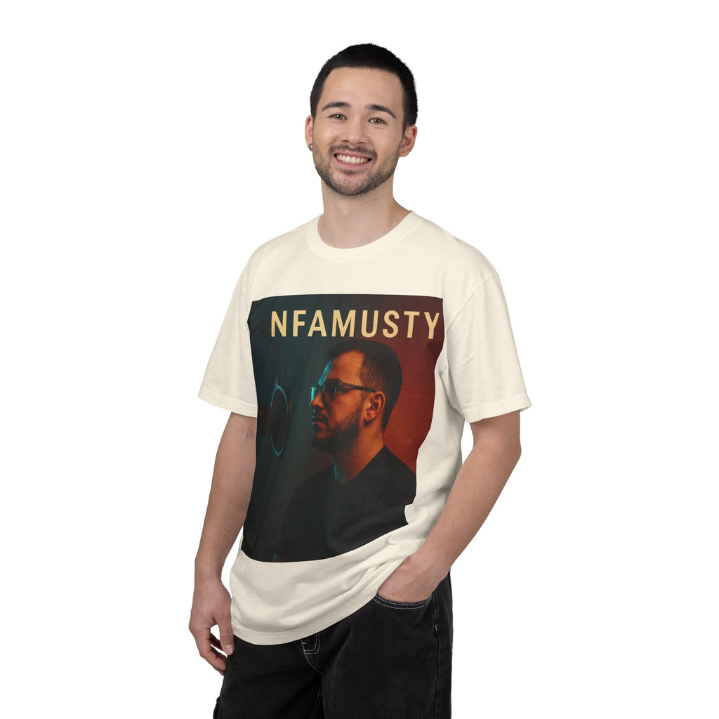 NFAMUSTY Music Artist T-Shirt — Portrait & Crown Graphic Tee