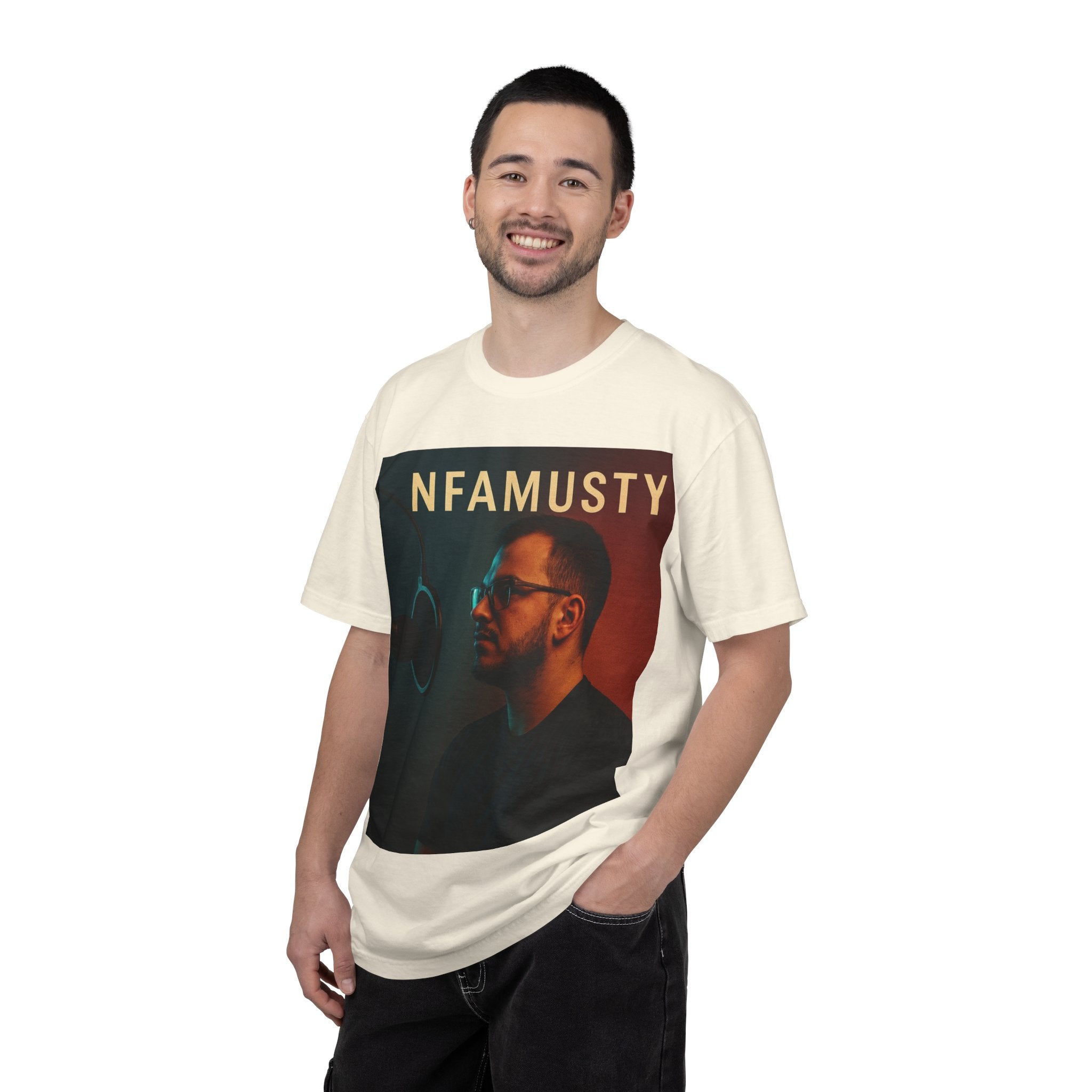 NFAMUSTY Music Artist T-Shirt — Portrait & Crown Graphic Tee