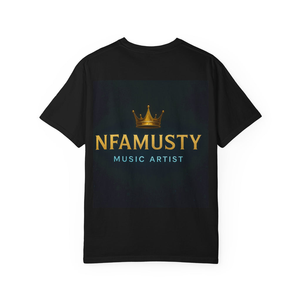 NFAMUSTY Music Artist T-Shirt — Portrait & Crown Graphic Tee