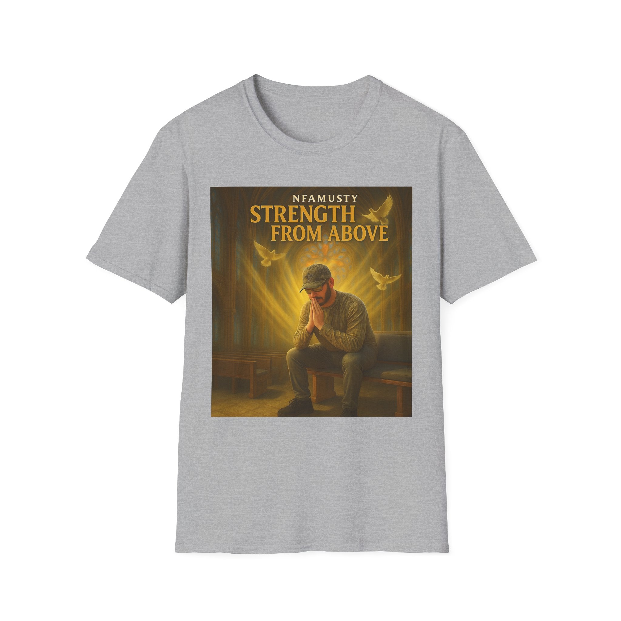 Strength From Above Prayer T‑Shirt — 'Namasty' Spiritual Graphic Tee