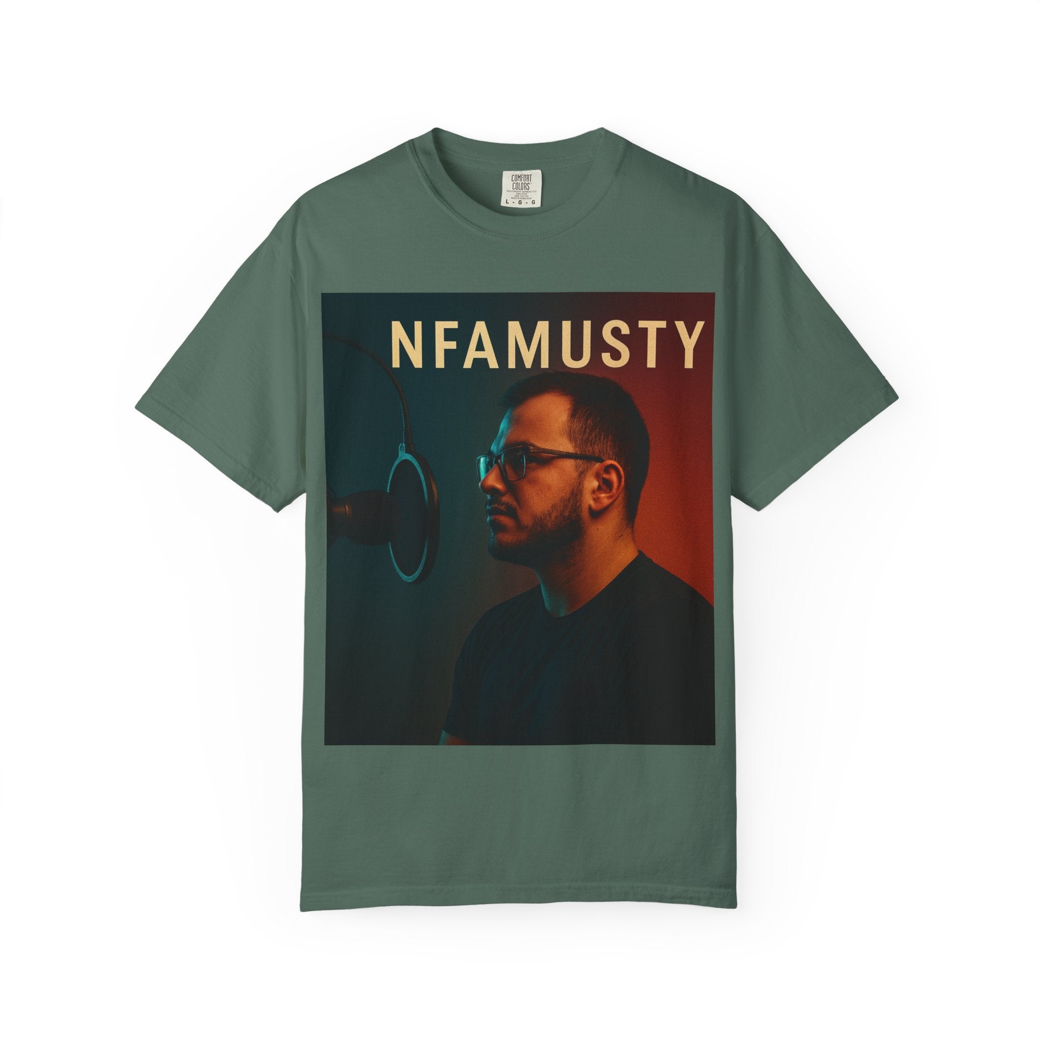NFAMUSTY Music Artist T-Shirt — Portrait & Crown Graphic Tee