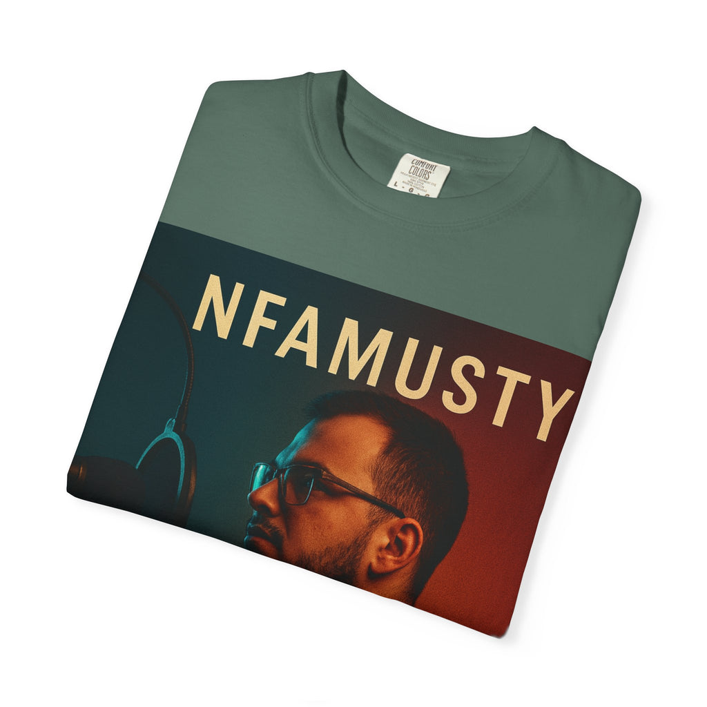 NFAMUSTY Music Artist T-Shirt — Portrait & Crown Graphic Tee