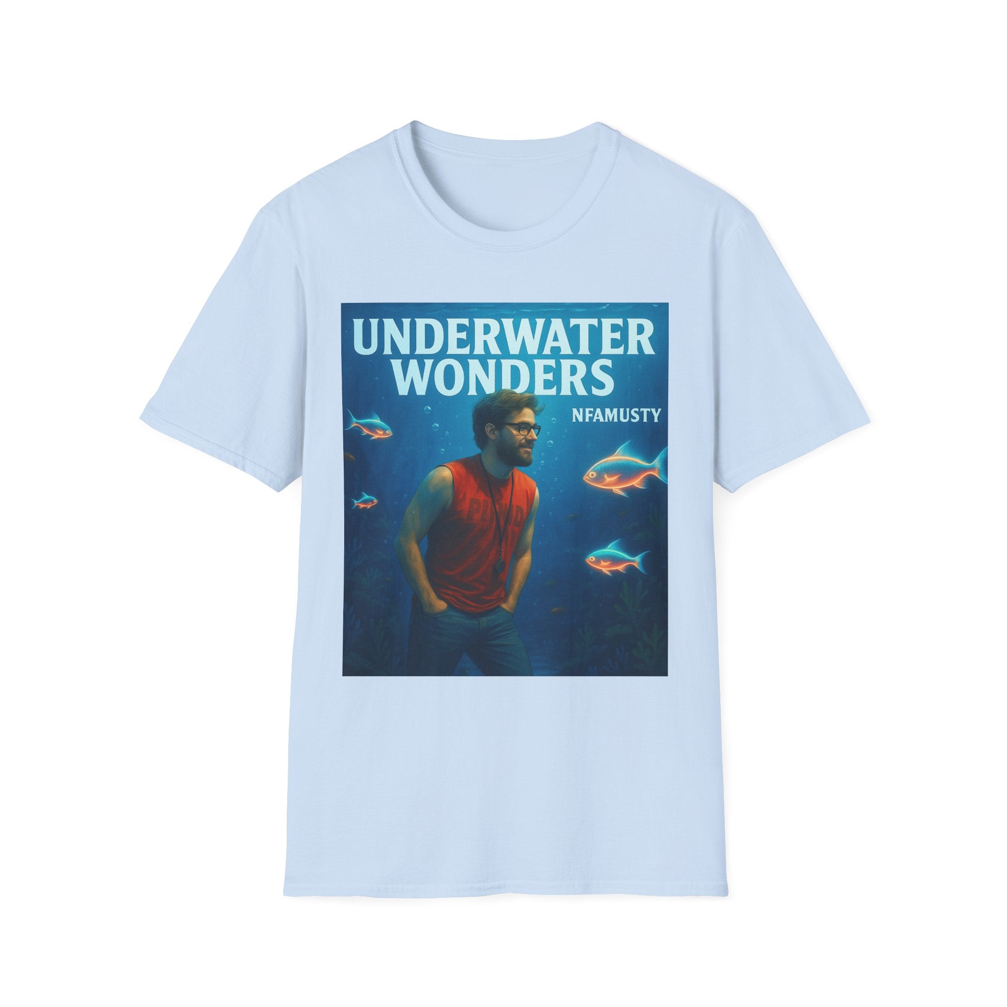 Underwater Wonders T-Shirt — 'NFAMUSTY' Retro Ocean Graphic Tee