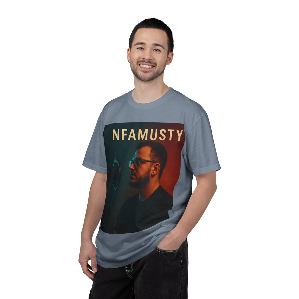 NFAMUSTY Music Artist T-Shirt — Portrait & Crown Graphic Tee