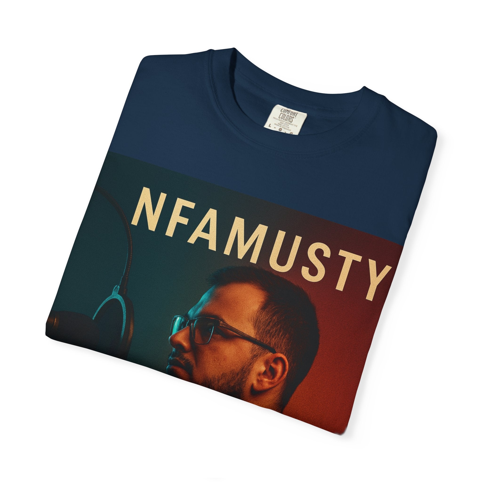 NFAMUSTY Music Artist T-Shirt — Portrait & Crown Graphic Tee