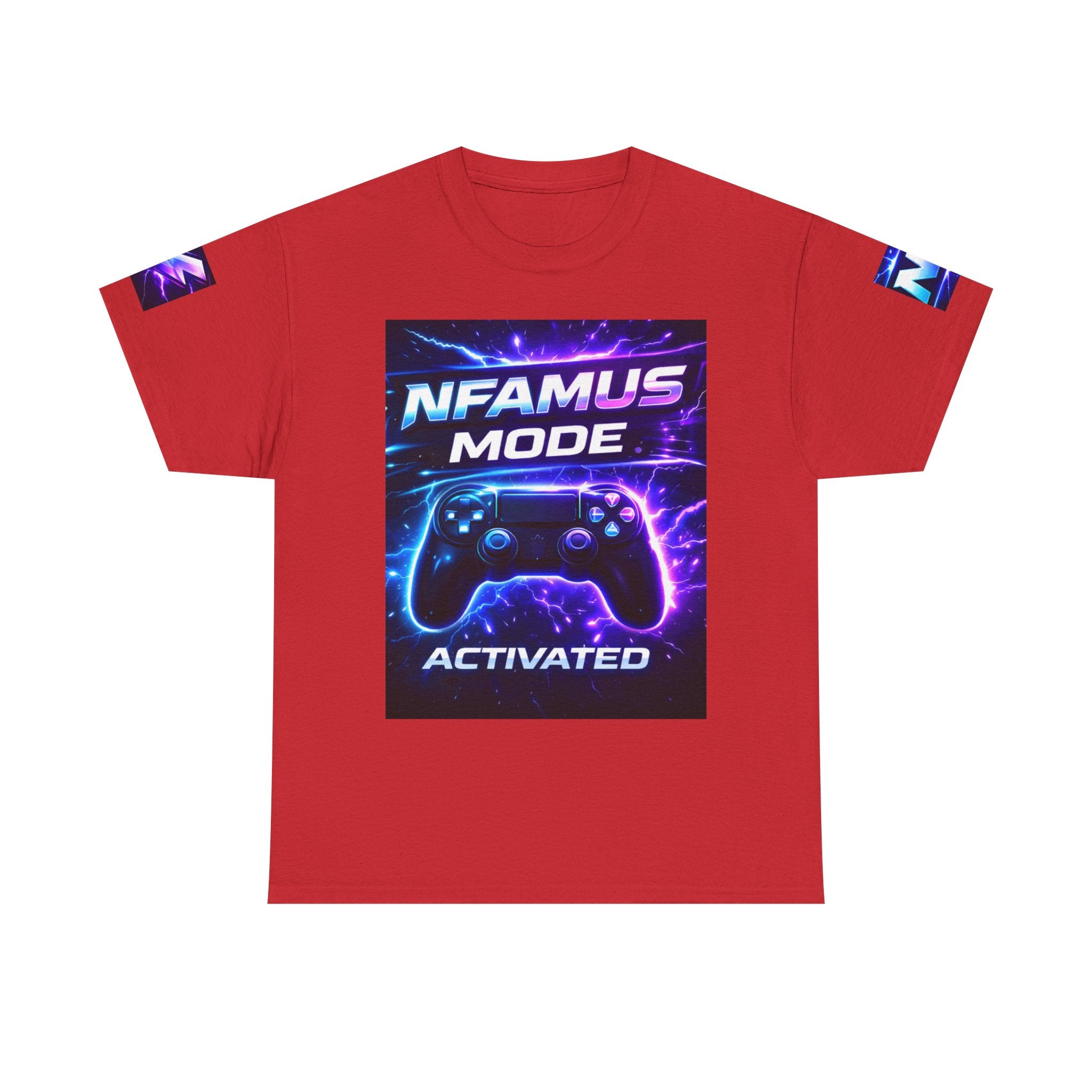 Gaming Tee — "Nfamus Mode Activated" Neon Controller Shirt