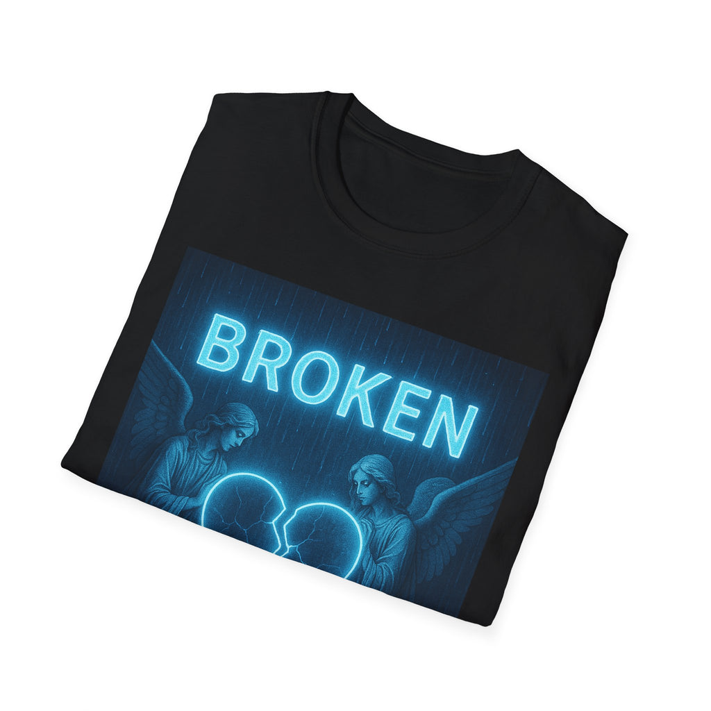 Broken Heart Music Tee — NFAMUSTY Neon Graphic T-Shirt