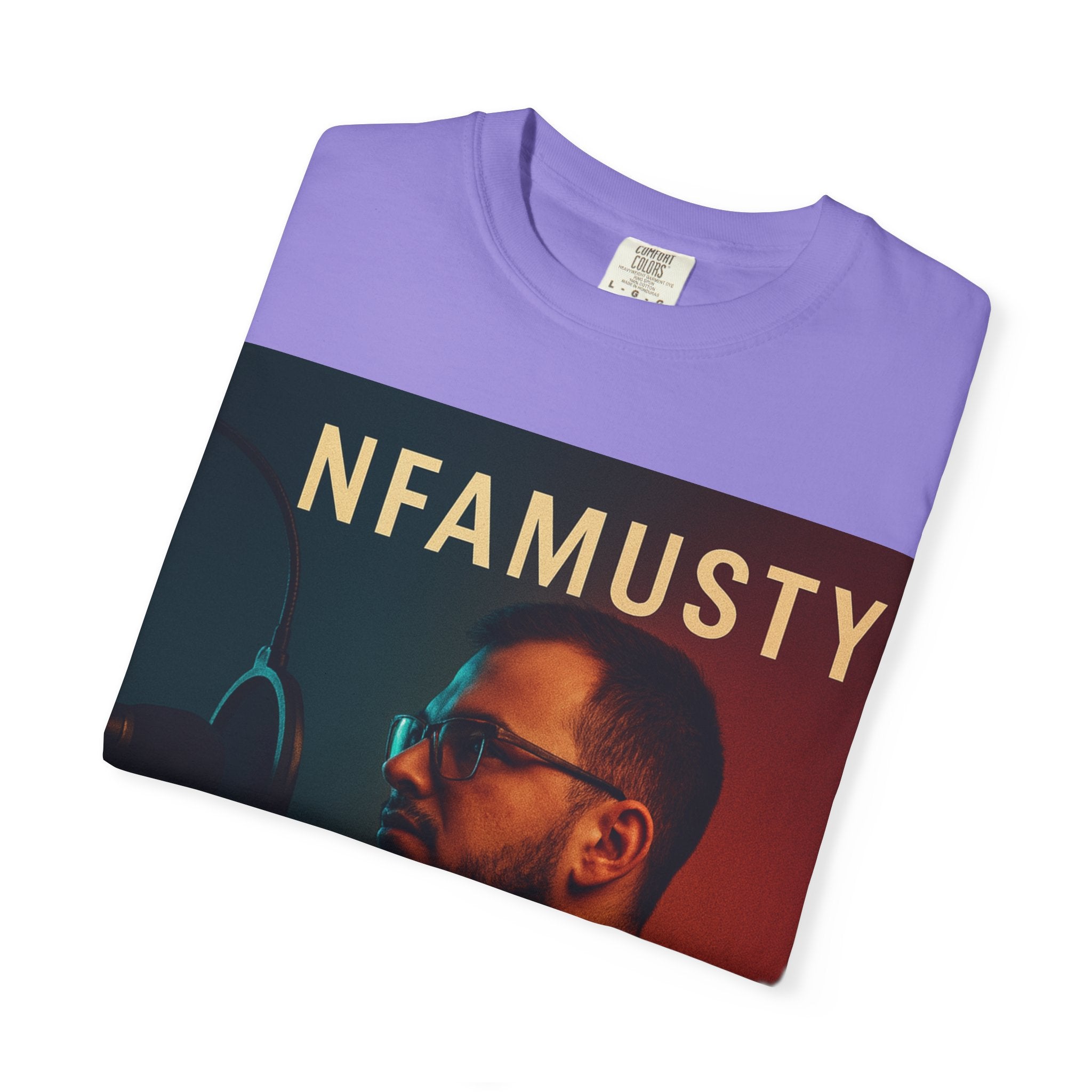 NFAMUSTY Music Artist T-Shirt — Portrait & Crown Graphic Tee