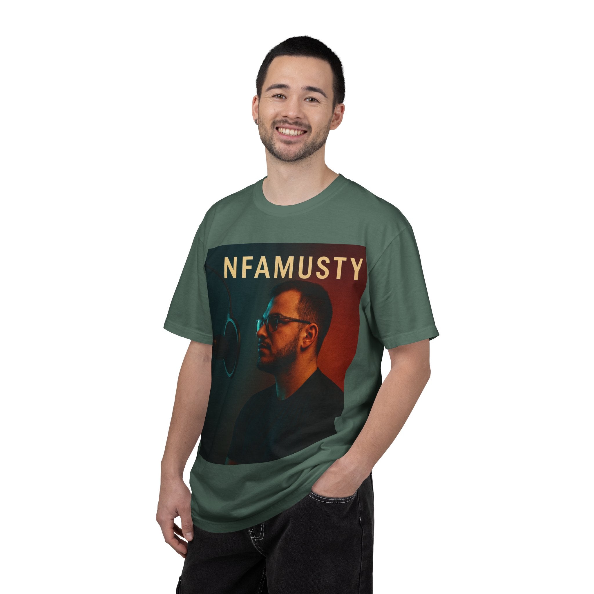 NFAMUSTY Music Artist T-Shirt — Portrait & Crown Graphic Tee