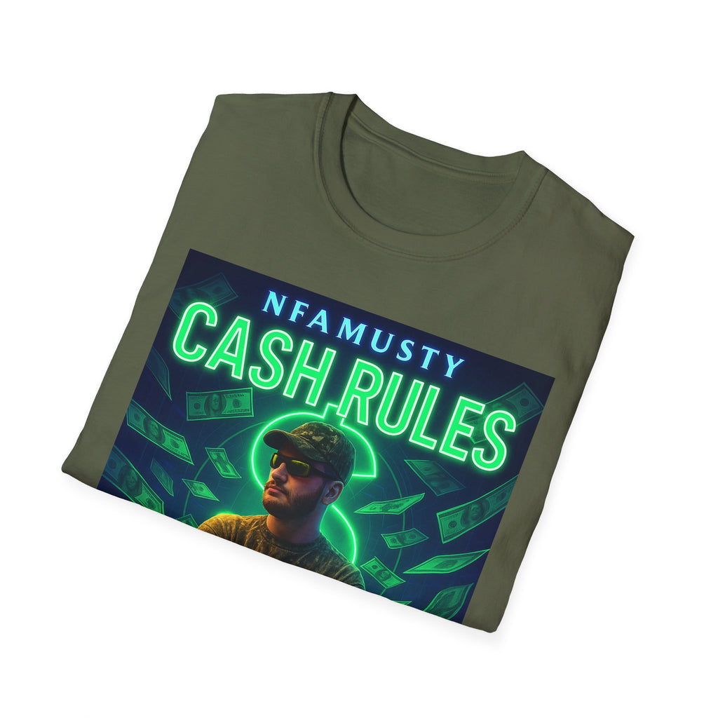 Cash Rules T‑Shirt — NFAMUSTY Music Graphic Tee
