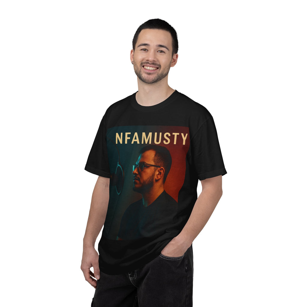 NFAMUSTY Music Artist T-Shirt — Portrait & Crown Graphic Tee