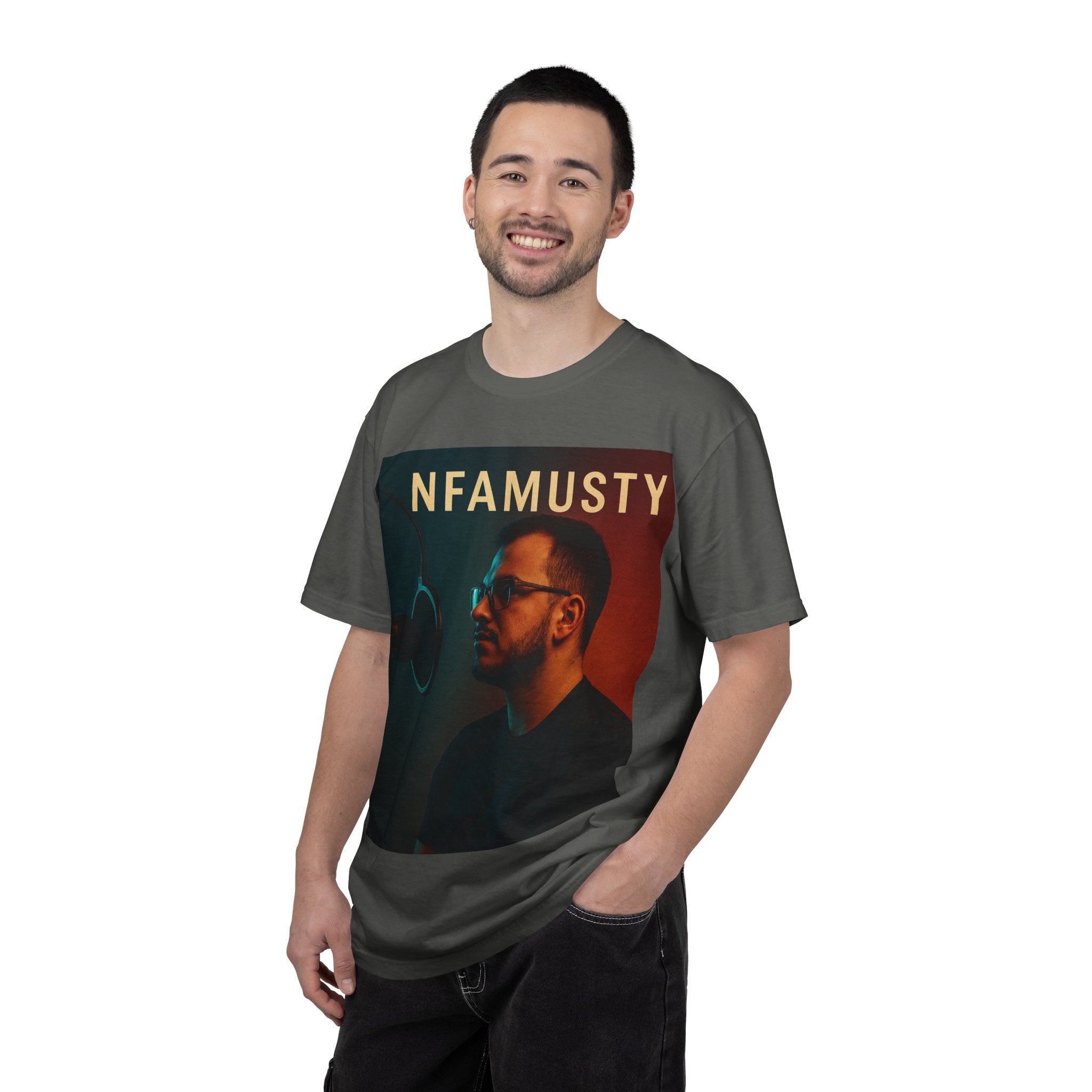 NFAMUSTY Music Artist T-Shirt — Portrait & Crown Graphic Tee