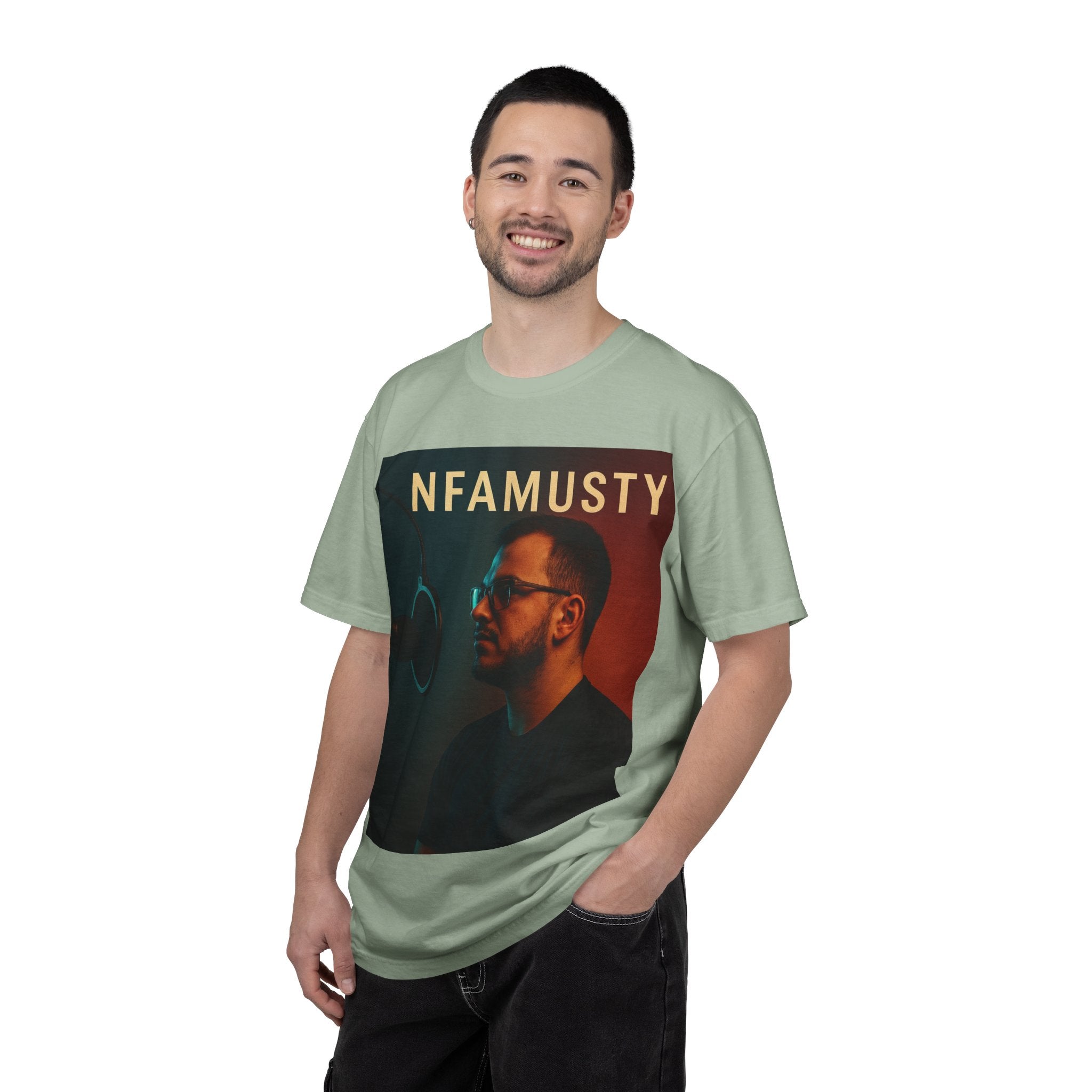 NFAMUSTY Music Artist T-Shirt — Portrait & Crown Graphic Tee