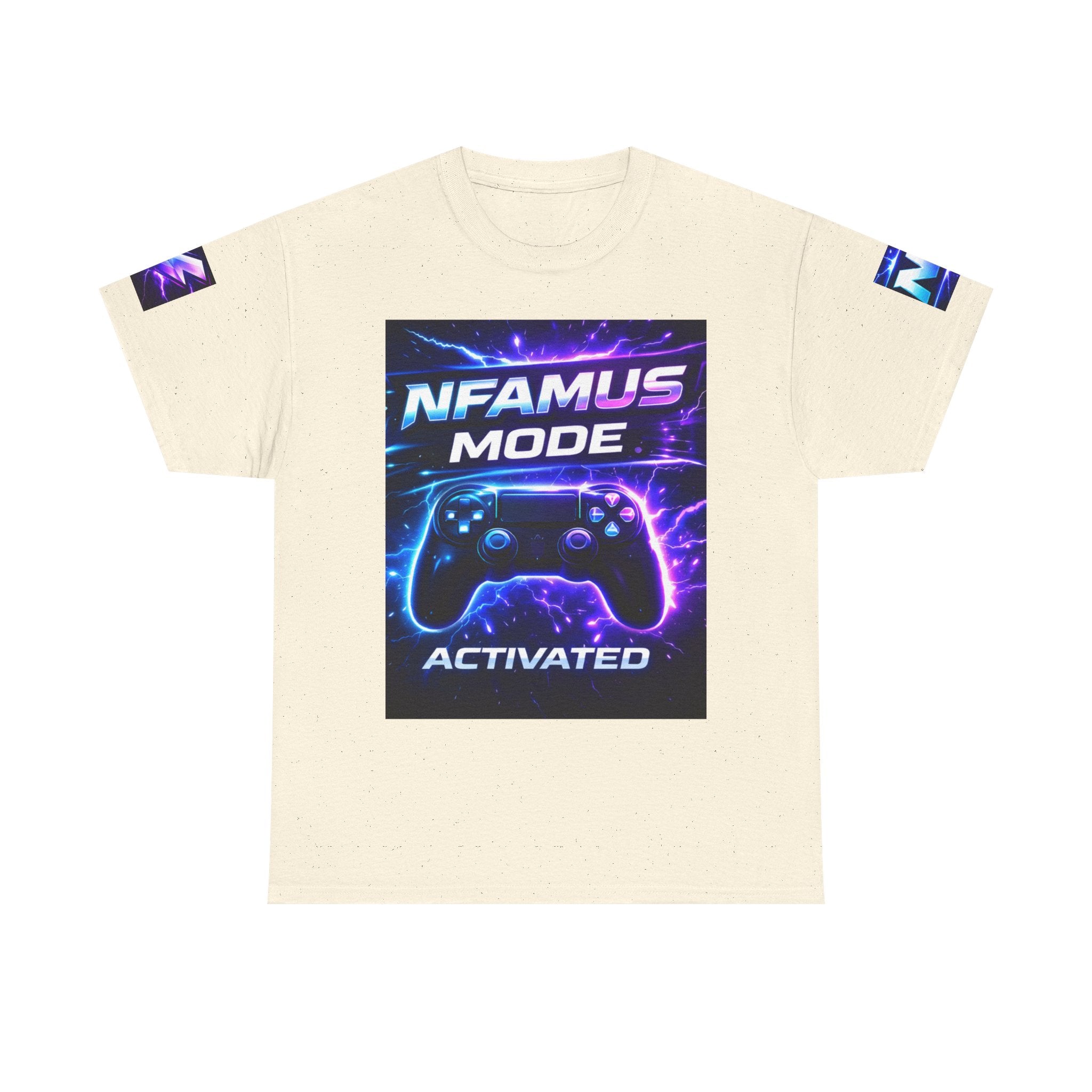 Gaming Tee — "Nfamus Mode Activated" Neon Controller Shirt
