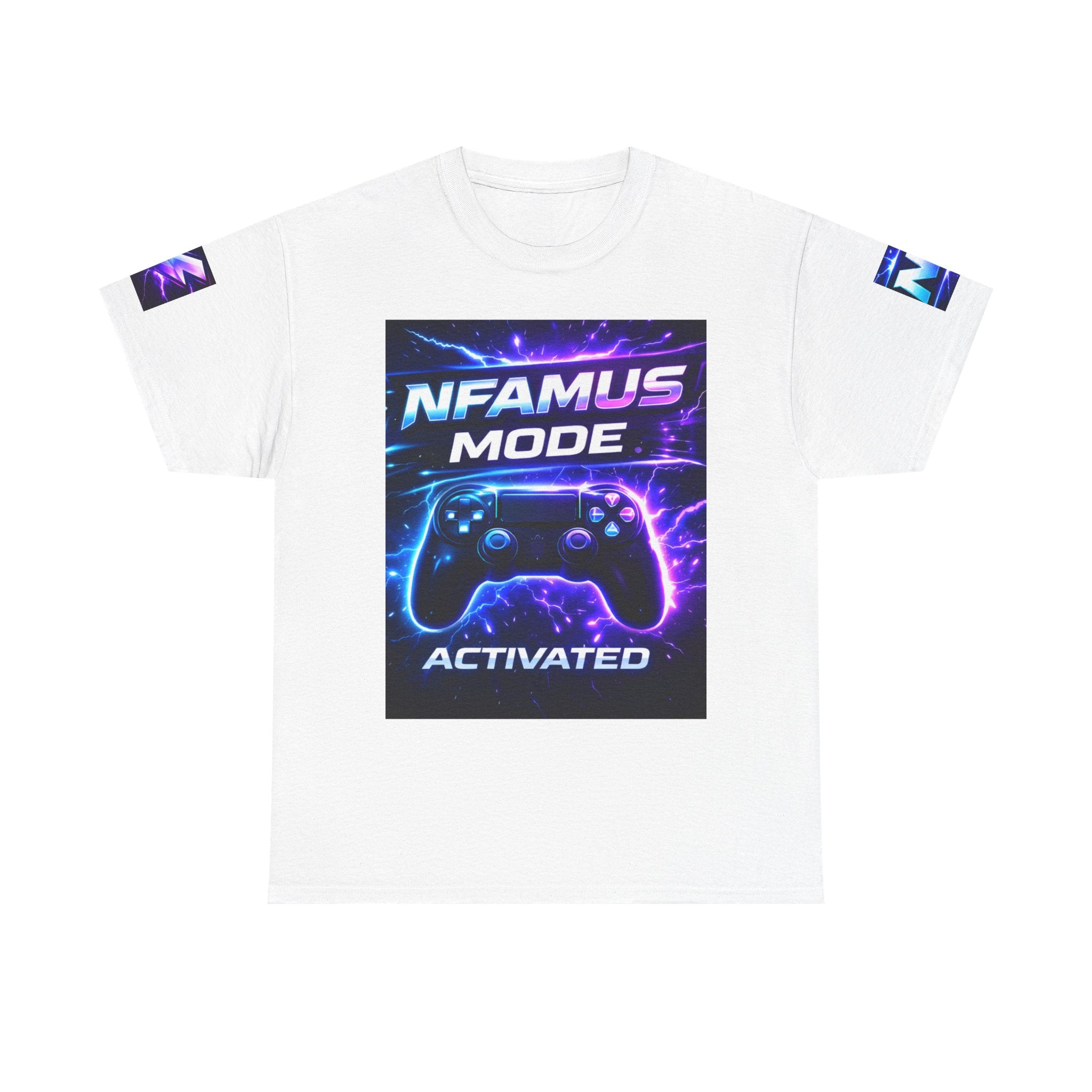 Gaming Tee — "Nfamus Mode Activated" Neon Controller Shirt