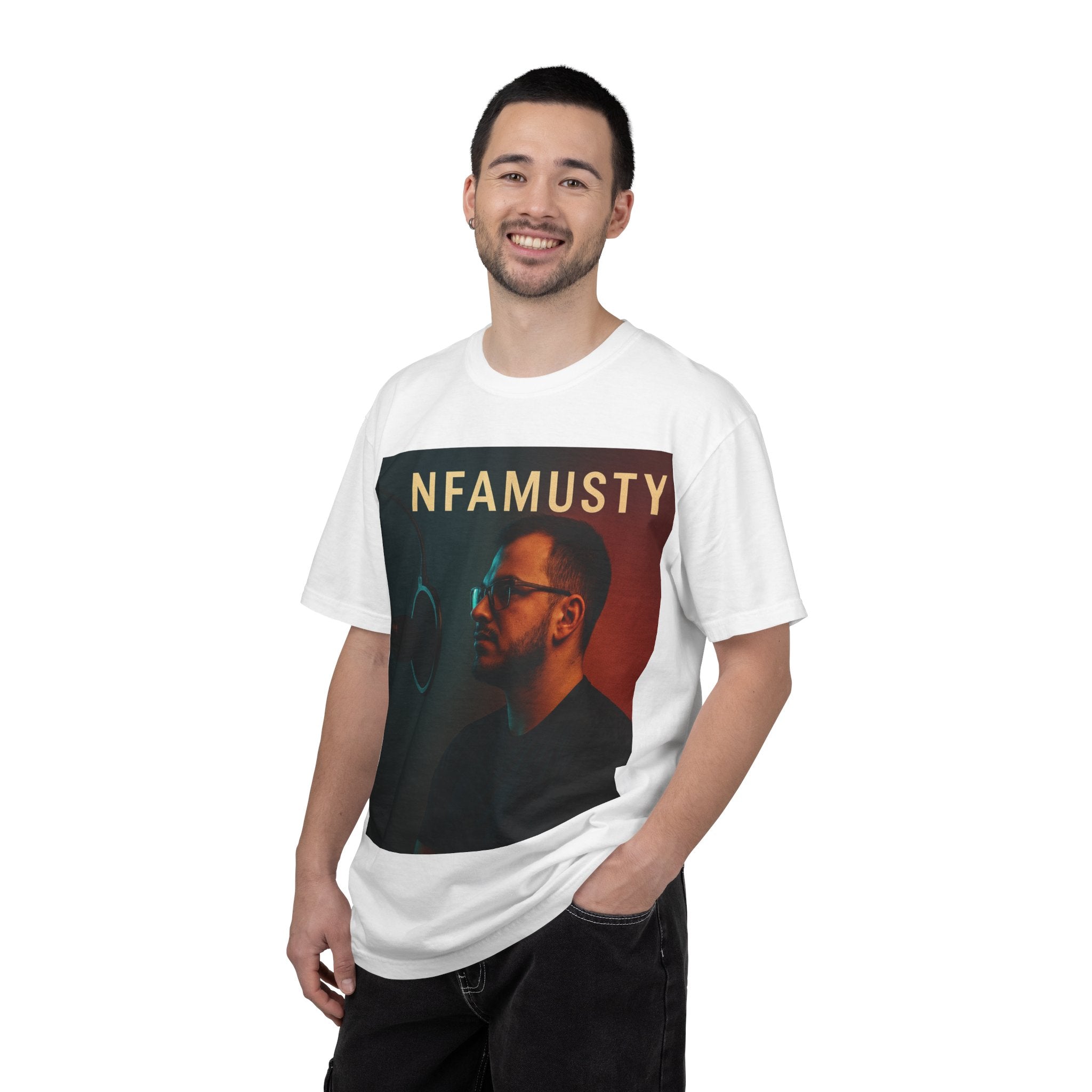 NFAMUSTY Music Artist T-Shirt — Portrait & Crown Graphic Tee
