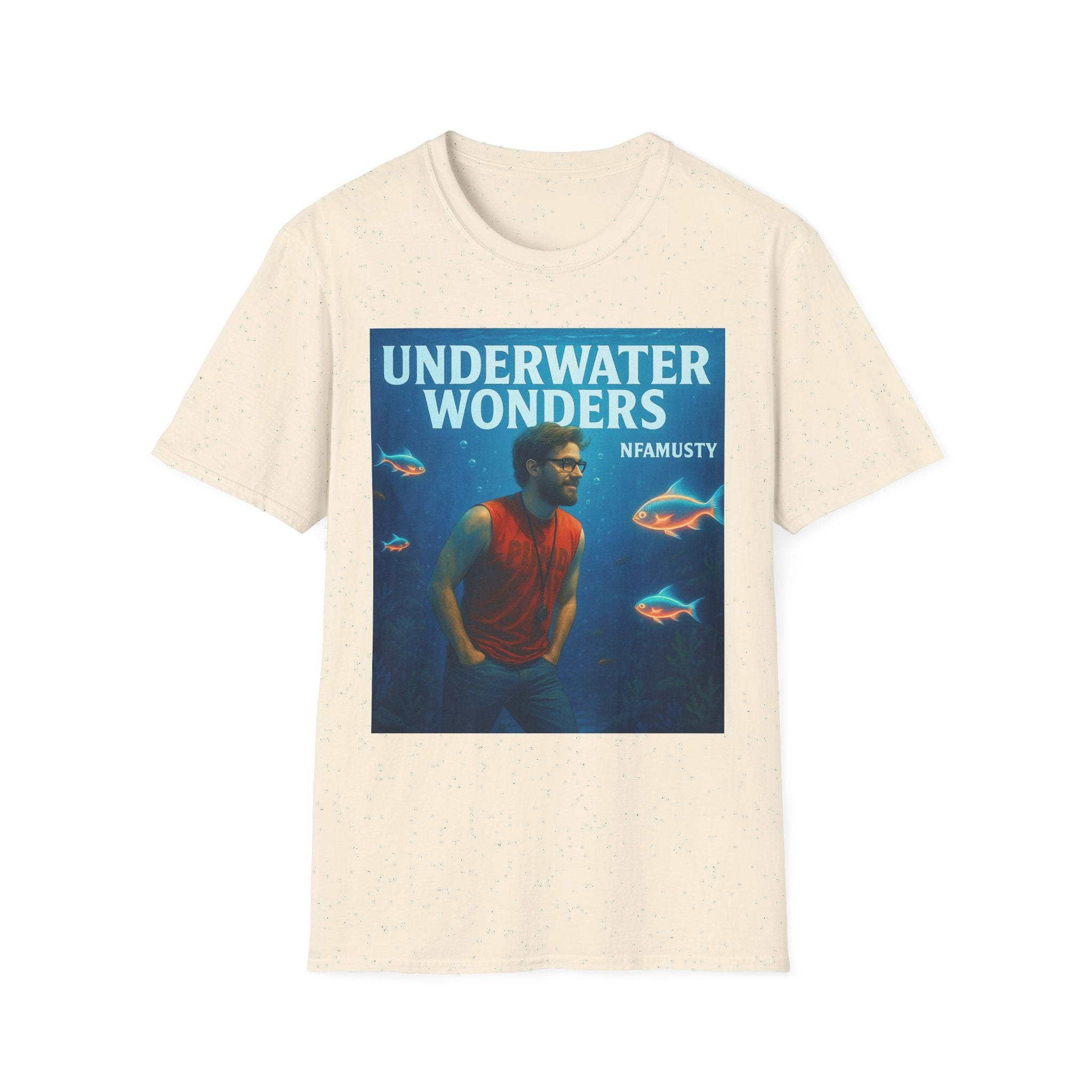 Underwater Wonders T-Shirt — 'NFAMUSTY' Retro Ocean Graphic Tee