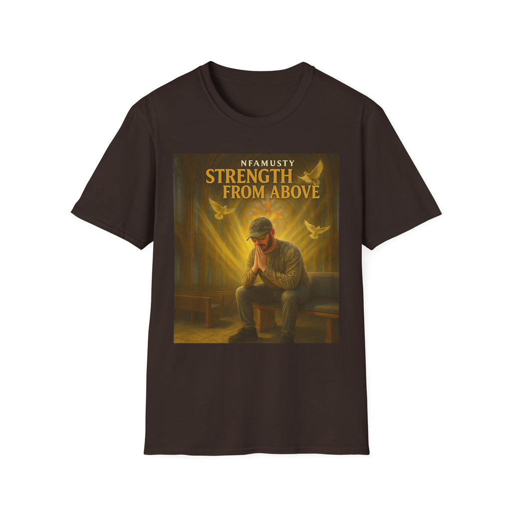 Strength From Above Prayer T‑Shirt — 'Namasty' Spiritual Graphic Tee