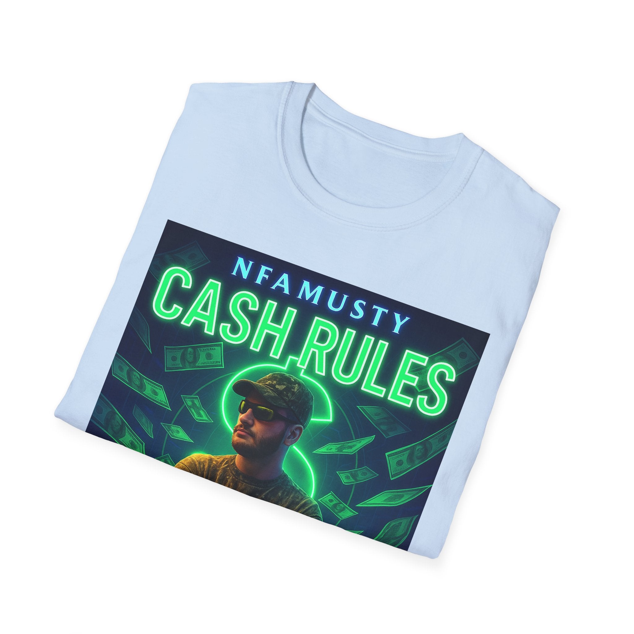 Cash Rules T‑Shirt — NFAMUSTY Music Graphic Tee