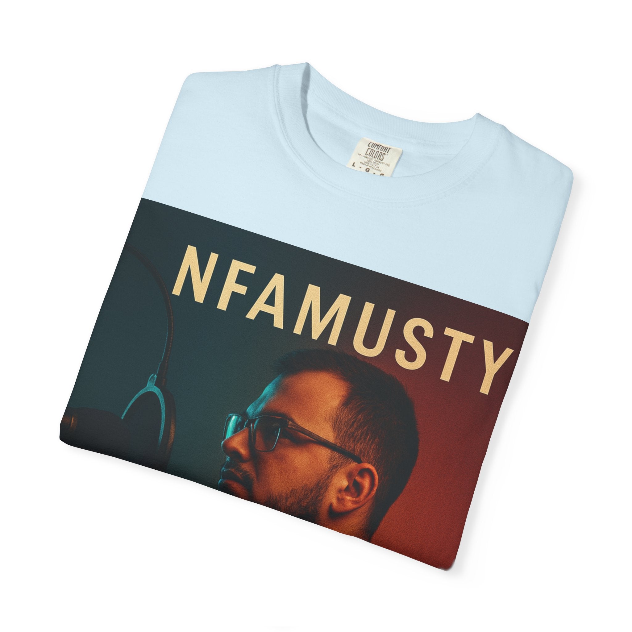 NFAMUSTY Music Artist T-Shirt — Portrait & Crown Graphic Tee
