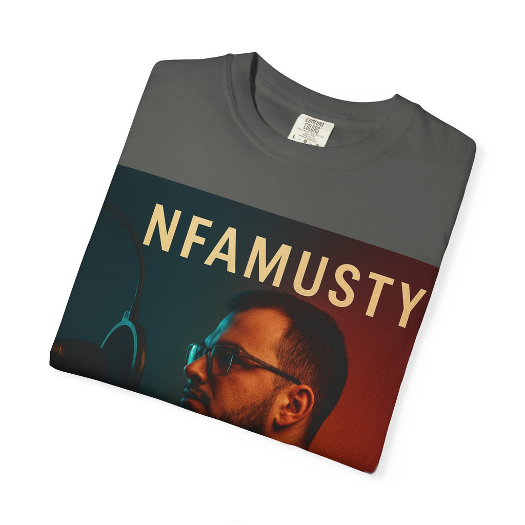 NFAMUSTY Music Artist T-Shirt — Portrait & Crown Graphic Tee