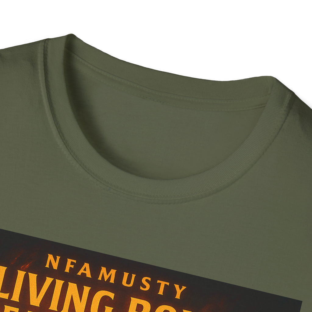 Music Promo T-Shirt — "Living Bold, Breaking Chains" Lion Design